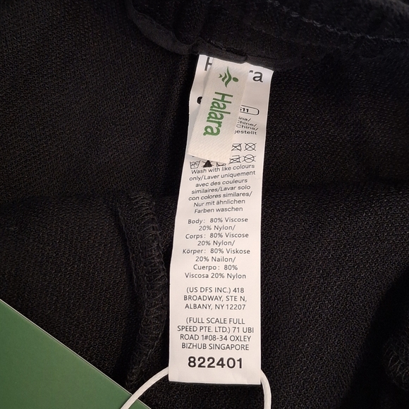 NWT Halara High Waisted Wide Leg Linen Feel Drawstring Pants Black XL Petite - Picture 12 of 14